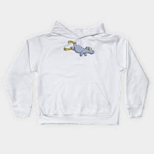 Scuba Hippo Kids Hoodie